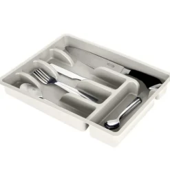 Besticklåda, askgrå, 36x25,5 cm