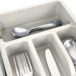 Besticklåda, askgrå, 36x25,5 cm