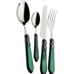 Matbestick-Bestickning - Casa Bugatti - Aladdin - 24 delar - Wengéfärgad finish - Färgade handtag