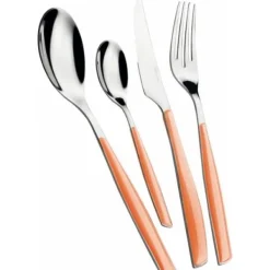 Matbestick-Bestickset - Bugatti - Glamour - 24 delar - Rostfritt stål - Melon Orange Färg