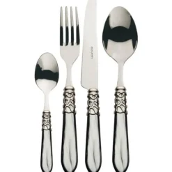 Matbestick-Bestickset - Casa Bugatti - Melodia - 24 delar - Rostfritt stål - Grå pärlemor