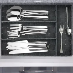 Bestickslåda, 4-fack, 4,5x26x36 cm