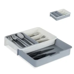 Bestickslåda, Justerbar, 6x23,5x31,5 cm, Plast