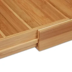 Bestickslåda, Utdragbar 9 fack, 5x49,5x44,5 cm, Natur