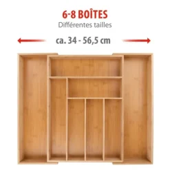 Bestickställ - Alpina - Bambu - Utsträckbar 34-56,5 cm - 6 fack - Ekologisk