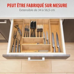 Bestickställ - Alpina - Bambu - Utsträckbar 34-56,5 cm - 6 fack - Ekologisk