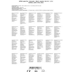 Vinflaskhållare-BILLY - plasthäll för 0,5 - 1,5 l. Flaskor - blå - med 5 lameller