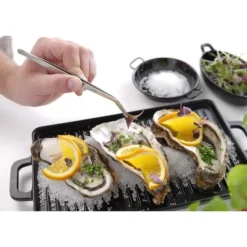 Kökstänger-Böjd pincett för dekoration av matsvarvning 160 mm Hendi 680070