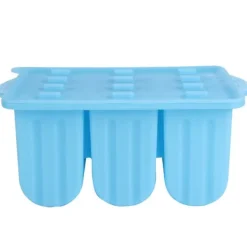 Blå 12-rutigt isbitsform Återanvändbara DIY-glassverktyg Kökstillbehör med lock