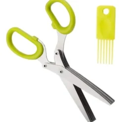 5-blads grönsakssax i rostfritt stål för lökörter Löksaxar kökskniv