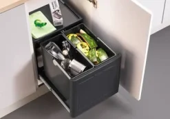 Källsorteringskärl-BLANCO SELECT BOTTON Pro 45/2 Automatic, Svart, 408 mm, 750 mm, 350 mm
