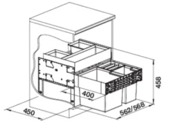 Blanco Select II XL 60/3 affaldssystem 3 spande