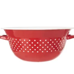 Vispskålar & Bunkar-Blandningsskål, emaljerad stål, 9 liters kapacitet,Röd