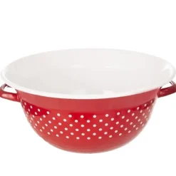 Blandningsskål, emaljerad stål, 9 liters kapacitet,Röd