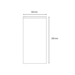 Matförvaringspåsar-Blixtlåspåsar utan etikettremsor (L x B) 200 mm x 100 mm Transparent Polyeten 100 st