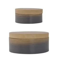 Bloomingville Förvaringsburkar-Förvaringsburkar 2st Bambu