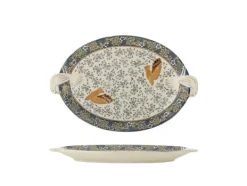 Bloomingville Hezha serveringsbricka, blå, stengods