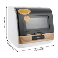 Diskmaskiner-Bänkdiskmaskin DWS-T05, portabel mini, vit, 220V 800W, med vattenslang