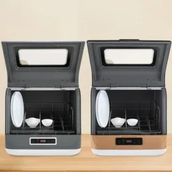 Diskmaskiner-Bänkdiskmaskin DWS-T05, portabel mini, vit, 220V 800W, med vattenslang