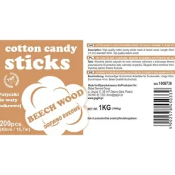 Maskiner För Spunnet Socker-Bok sockervadd 40cm/4mm med PZH certifikat, 200 st