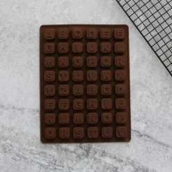 Bakning-Bokstäver Alfabetet SIlikonform | Brun