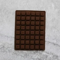 Bakning-Bokstäver Alfabetet SIlikonform | Brun