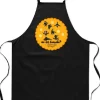 Förkläden-Bomullssvart FÖRKLÄDE MED TRYCK BURK KAFFE kök dam herr