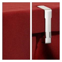 Bordduksklämmor Set, Rostfritt Stål, 7.5x5x1.5 cm, Silver