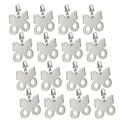 Dukclips & -Vikter-Bordduksvikter, Fjärilsdesign, 7.5x6.5x1 cm, Silver