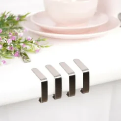 Bordsduksklämmor i stål, 4 st.
