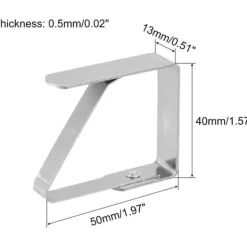 Dukclips & -Vikter-Bordsklippare - Duken Klipp - Utomhus Dukklippare-8Pcs, Halkfria, Rostfritt Stål - Passar för Bord med en Tjocklek på 1 till 3 cm