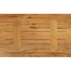 Bordsskiva i massivt mangoträ - Rektangulär bänkskiva | Storlek: 60x30x3,8 cm | Färg: Naturlig träton