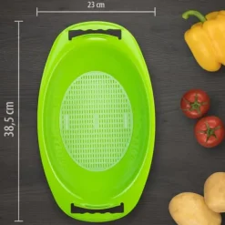 Borner droppbricka för V5 PowerLine grönsaksriv i vitt - silinsats för avtappning