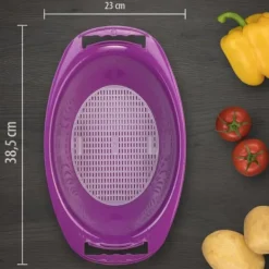 Borner droppbricka för V5 PowerLine grönsaksriv i vitt - silinsats för avtappning