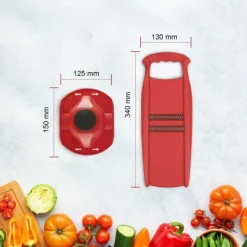 Borner Original Roko Powerline - grönsaks- och fruktskärare för fina remsor Julienne remsor set med frukthållare