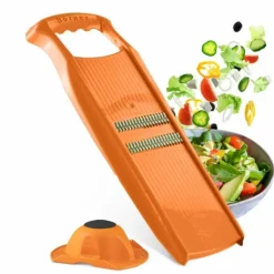 Borner Original Roko Powerline - grönsaks- och fruktskärare för fina remsor Julienne remsor set med frukthållare