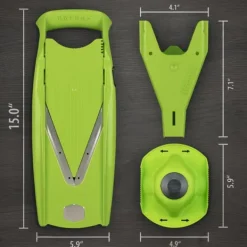 Borner V5 PowerLine Mandolin Slicer 7-1 Set Starter Set, Grönsaksskärare med Säkerhetsinlägg, Slice Insert, 2 Blad Inserts, Food Safety Holdare och Mu | CDON