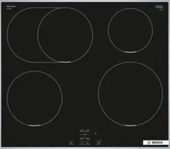 Bosch Spisar-HEG578BB4 + NIF645CB5E, Induktionshäll med zon, 4 zone(s), Glass-keramisk, Svart, Röra, 58,3 cm