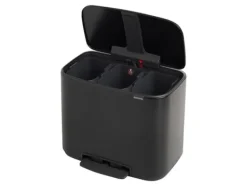 Brabantia Bo Pedal Bin - Soptunna - fliplock - 33 L - fotpedal - sopsortering - mattsvart