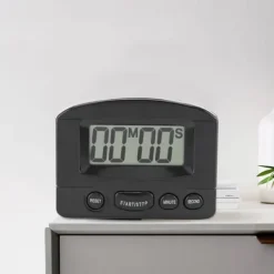 Bärbar Digital Klocka Nedräkningstimer Stor LCD-Display Köksanvändning (Svart