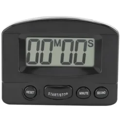 Bärbar Digital Klocka Nedräkningstimer Stor LCD-Display Köksanvändning (Svart