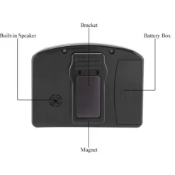 Bärbar Digital Klocka Nedräkningstimer Stor LCD-Display Köksanvändning (Svart