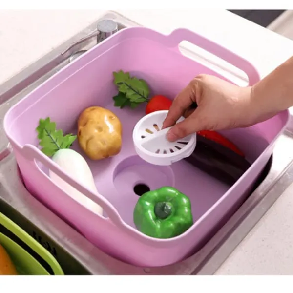 Bärbar diskho med handtag 2-pack - Grå