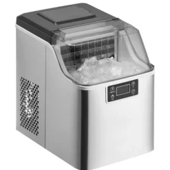 Ismaskiner-Bärbar Ismaskin, Modell för Bänkskiva, 45lbs/24H Produktionskapacitet, Självrengörande, Med Skopkorg