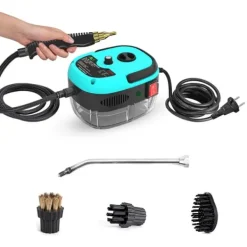 Ångtvättar-Bärbar ångtvätt - Ångrengörare - 2500 W - Hög temperatur - Trycksatt ånga - 220 V - CE-certifierad - Blå