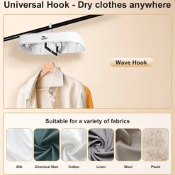 Torkskåp-Bärbar Torktumlare Uten 600 W Elektrisk Avtagbar med Timer