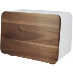 Brödlådor & Brödpåsar-BRÖDBAGARE AV STÅL MED ACACIALOCK HUSLA 73937