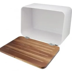 Brödlådor & Brödpåsar-BRÖDBAGARE AV STÅL MED ACACIALOCK HUSLA 73937