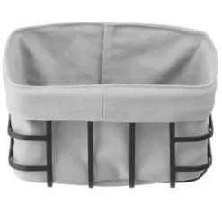 Brödlådor & Brödpåsar-Brödbehållare med grå fyrkantig påse - Hendi 427149