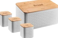 Brödlådor & Brödpåsar-Brödform i stål med bambubräda och köksredskapsset KLAUSBERG KB-7483